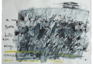 Untitled (Dante), ink, oil stick on paper, 75x55 cm, 2010